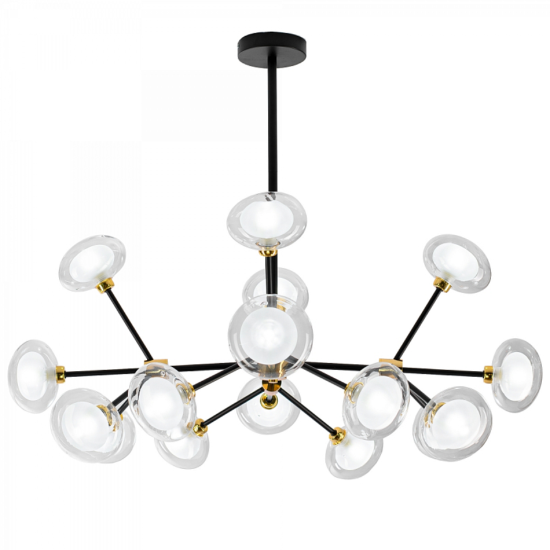 Люстра NABILA CHANDELIER Глянцевое золото Белый Черный Люстра NABILA CHANDELIER Глянцевое золото Белый Черный в Орле | Loft Concept