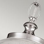 Подвесной светильник с прозрачным стеклянным плафоном в форме шара в современном стиле на цепи Feiss варинант исполнения - 4 | Loft Concept в Орле