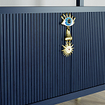 Стеллаж со стеклянными полками Elsa Dreams Blue варинант исполнения - 8 | Loft Concept в Орле