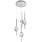 Люстра с 4-мя плафонами из хрустального шара Crystal Bubbles Chrome Hanging Lamp варинант исполнения - 1 | Loft Concept в Орле