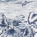 Обои ручная роспись Le Brésil Mer Bleue варинант исполнения - 2 | Loft Concept в Орле