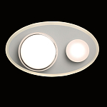 Бра овальной формы белого цвета с 2-мя лампами Lunar Pebbles варинант исполнения - 4 | Loft Concept в Орле