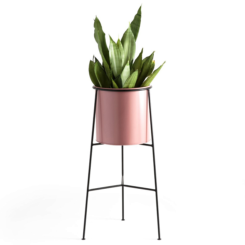 Кашпо из металла Elevated Planters розовое Розовый Черный Кашпо из металла Elevated Planters розовое Розовый Черный в Орле | Loft Concept
