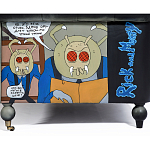 Кресло "Умный Умник" Rick and Morty graffiti chair натуральная кожа  варинант исполнения - 6 | Loft Concept в Орле