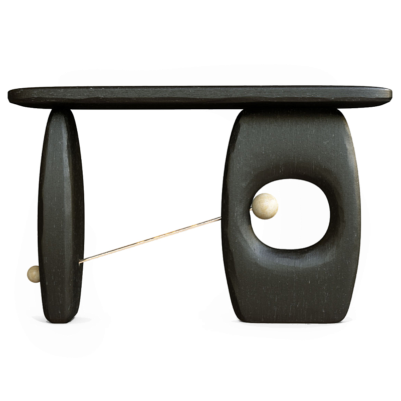 Консоль Lusitania Латунь Черный матовый в Орле | Loft Concept 