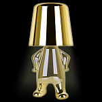 Настольная лампа фигурная золотого цвета с гладким абажуром Высота 19 см Sophia варинант исполнения - 1 | Loft Concept в Орле