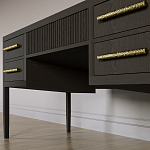 Большой Рабочий стол Primo с 5 выдвижными ящиками Темный орех варинант исполнения - 3 | Loft Concept в Орле