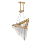 Люстра золотого цвета в форме галочки с каскадом длинных прозрачных трубок Eurofase варинант исполнения - 5 | Loft Concept в Орле