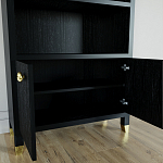 Книжный Стеллаж Elsa Dreams Black с задней стенкой варинант исполнения - 3 | Loft Concept в Орле