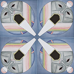 Плитка дизайнерская с узором Маска варинант исполнения - 1 | Loft Concept в Орле