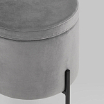 Серый пуф на черных ножках SANJAY варинант исполнения - 4 | Loft Concept в Орле