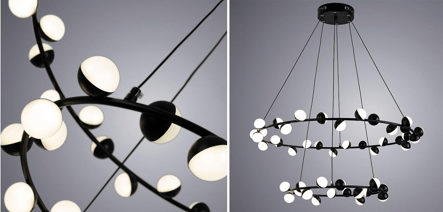 Люстра Vilelme Chandelier black double Люстра Vilelme Chandelier black double - Loft-Concept в Орле