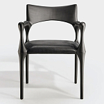Стул дизайнерский с плетеным сидением Kronos Dining Chair Black варинант исполнения - 4 | Loft Concept в Орле