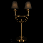 Настольная лампа на металлическом основании бронзового цвета с 4-мя черными конусовидными абажурами Dignity варинант исполнения - 2 | Loft Concept в Орле