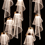 Люстра каскадная с 10-ю прозрачными плафонами Wave Line варинант исполнения - 5 | Loft Concept в Орле