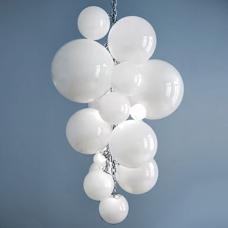 Люстра Grape Balls Белое стекло  Белый в Орле | Loft Concept 