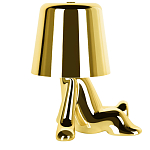 Настольная лампа фигурная золотого цвета с гладким абажуром Высота 17 см Sophia варинант исполнения - 4 | Loft Concept в Орле