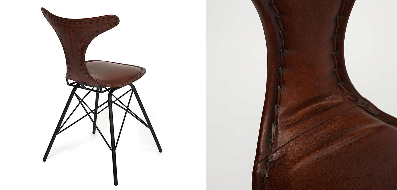 Стул Buffalo Leather Industrial Chair Стул Buffalo Leather Industrial Chair - Loft-Concept в Орле