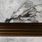 Тумба под телевизор с мраморной столешницей Uniqueness Marble варинант исполнения - 4 | Loft Concept в Орле