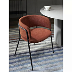 Стул полукруглый мягкий с буклированной обивкой Chair with Boucle Upholstery варинант исполнения - 2 | Loft Concept в Орле
