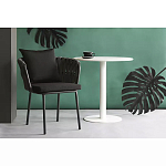 Стул мягкий с декором в виде плетеных лент на спинке и подлокотниках Semicircular Chair Decorated with Ribbons варинант исполнения - 5 | Loft Concept в Орле