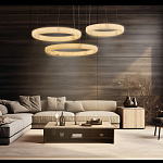 Люстра с 3-мя кольцами из натурального камня Minerals of Light варинант исполнения - 3 | Loft Concept в Орле