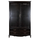 Шкаф черный с двумя дверцами и 4-мя ящиками Vintage  варинант исполнения - 1 | Loft Concept в Орле