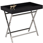 Стол сервировочный кожаный с декором в виде золотистой фигуркой лося Embodiment of Style варинант исполнения - 1 | Loft Concept в Орле