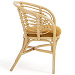 Кресло из ротанга с сиденьем из велюра Vini Rattan Armchair варинант исполнения - 3 | Loft Concept в Орле