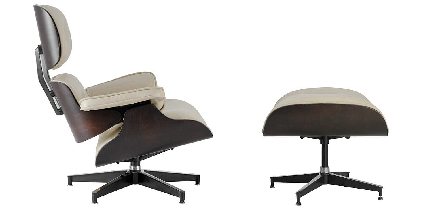 Кресло Eames Lounge Chair & Ottoman cream Кресло Eames Lounge Chair & Ottoman cream - Loft-Concept в Орле