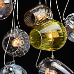 Люстра каскадная с 9-ю разноцветными стеклянными плафонами Kaleido варинант исполнения - 13 | Loft Concept в Орле