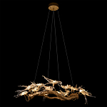 Люстра подвесная с прозрачными стеклянными птичками на ветвях Диаметр 100 см Serip Voa варинант исполнения - 3 | Loft Concept в Орле