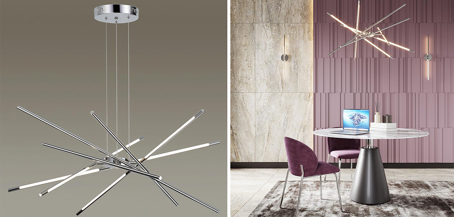 Люстра Trumpet Tube Chrome Chandelier Люстра Trumpet Tube Chrome Chandelier - Loft-Concept в Орле