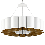 Люстра круглая фактурная в сочетании белого и золотого цвета Wide Stripes of Ribbon варинант исполнения - 4 | Loft Concept в Орле