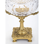 Чаша из рельефного стекла прозрачного цвета на бронзовой подставке Eden Garden варинант исполнения - 3 | Loft Concept в Орле