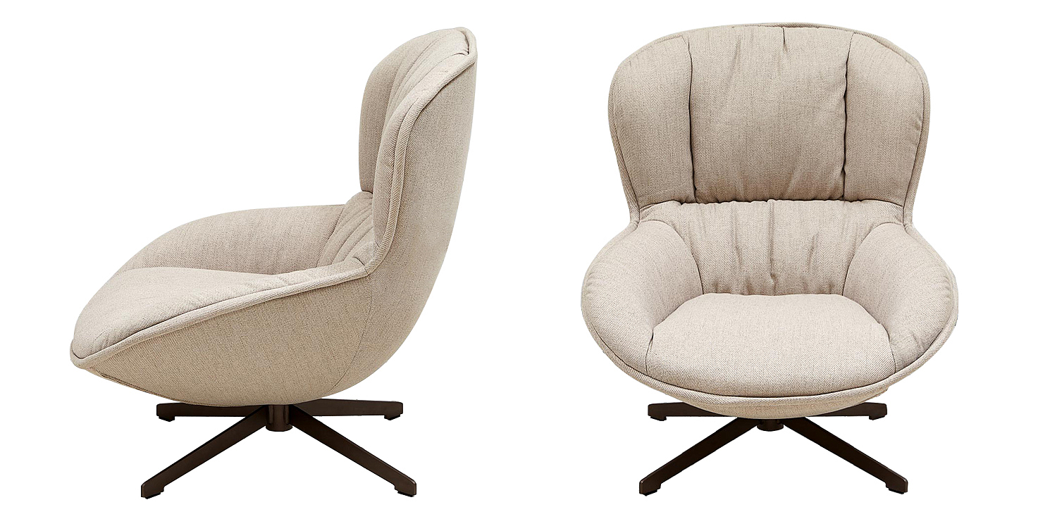 Кресло вращающееся бежевое Kemp Armchair Кресло вращающееся бежевое Kemp Armchair - Loft-Concept в Орле