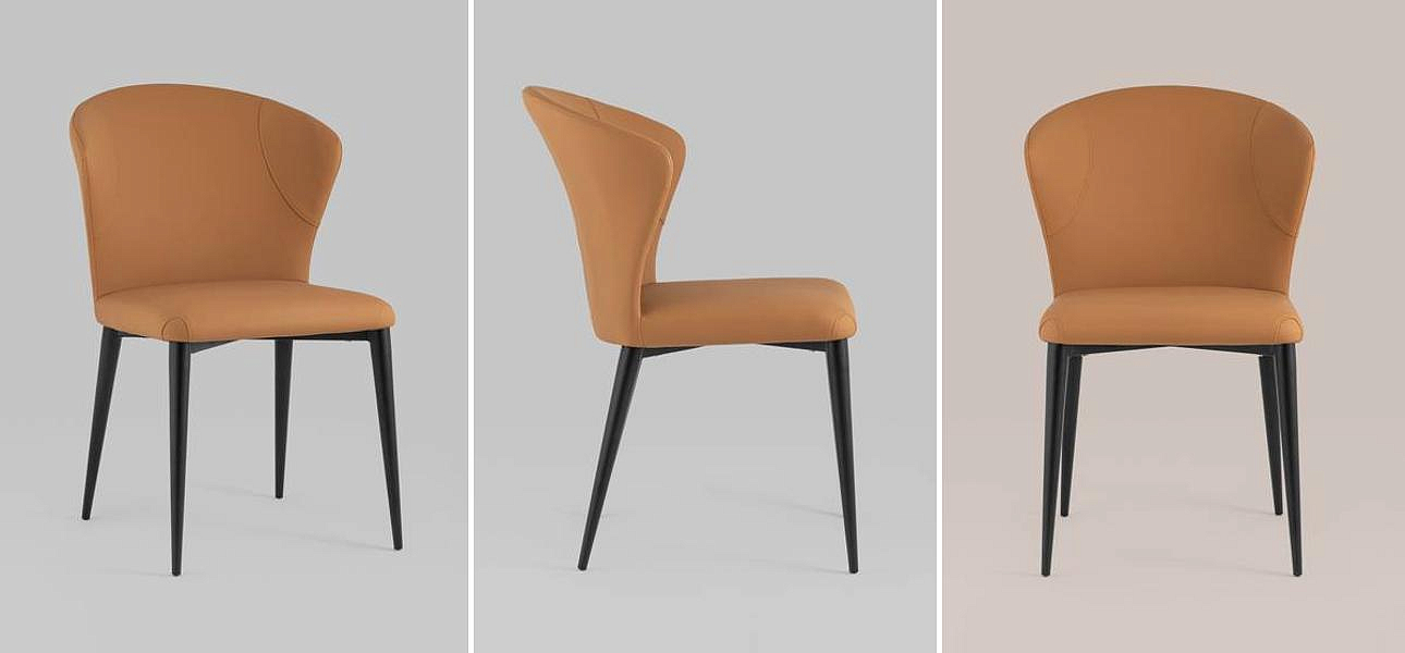 Стул Enigma Chair Оранжевая Экокожа Стул Enigma Chair Оранжевая Экокожа - Loft-Concept в Орле