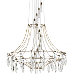 Люстра подвесная из металла с хрустальными прозрачными подвесками Quasar 81 варинант исполнения - 1 | Loft Concept в Орле