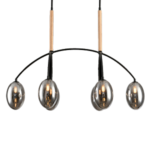 Люстра с серыми стеклянными плафонами Inscription