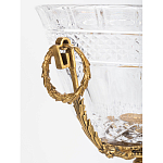 Чаша из рельефного стекла прозрачного цвета на бронзовой подставке Eden Garden варинант исполнения - 2 | Loft Concept в Орле