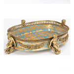 Чаша с орнаментом на ножках в виде бронзовых ангелов Eden Garden варинант исполнения - 2 | Loft Concept в Орле