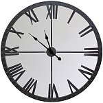 Часы настенные зеркальные с чёрным металлическим циферблатом Mirror Tower Clock варинант исполнения - 1 | Loft Concept в Орле