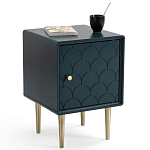 Тумба с одной дверцей Scale Ornament Blue Nightstand варинант исполнения - 1 | Loft Concept в Орле