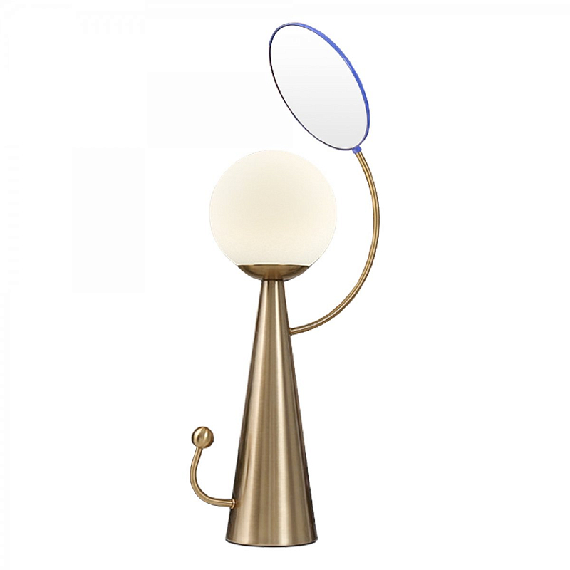 Настольная лампа SACHI SACHA TABLE LAMP Brass Белый Латунь Синий в Орле | Loft Concept 