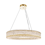 Люстра подвесная круглая из прозрачного хрусталя с золотым корпусом Selfsufficient варинант исполнения - 6 | Loft Concept в Орле