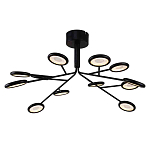 Люстра черного цвета с 12-ю круглыми плафонами Bendik Lighting варинант исполнения - 2 | Loft Concept в Орле