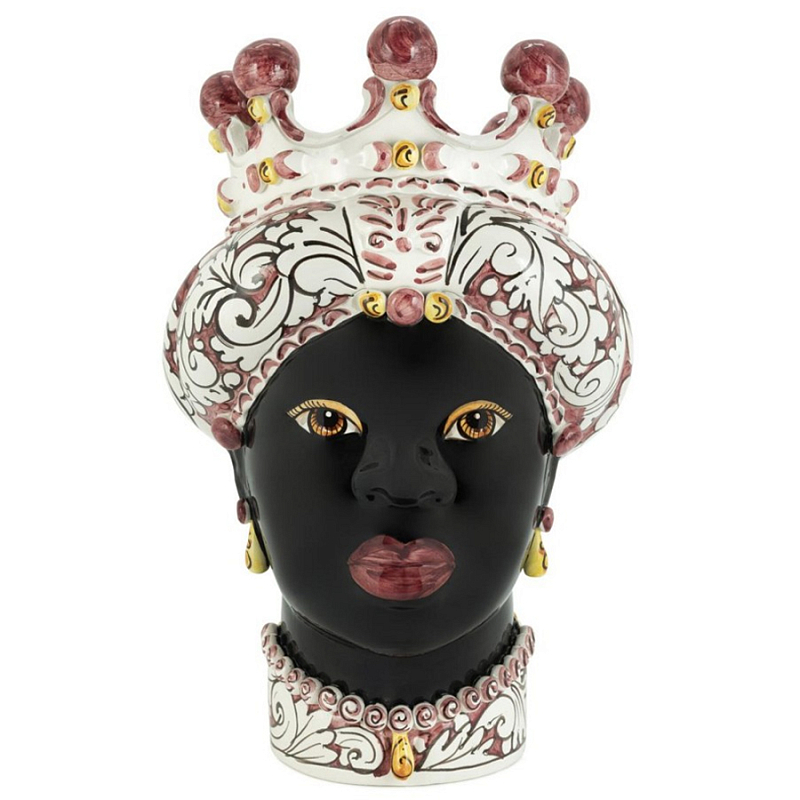 Ваза Vase Moro Lady Ornate Bordeaux Черный Бордовый Белый Ваза Vase Moro Lady Ornate Bordeaux Черный Бордовый Белый в Орле | Loft Concept