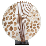 Настольная лампа из перламутра и дерева на подставке Indonesian Shell варинант исполнения - 3 | Loft Concept в Орле