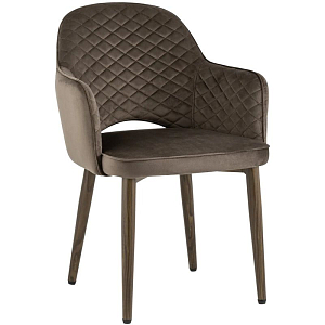 Стул SHARRON ромбы Коричневый Велюр