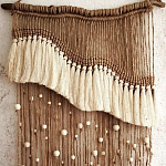 Дизайнерское Панно Дюна Макраме из нитей и бусин Wall Panel Dune варинант исполнения - 1 | Loft Concept в Орле